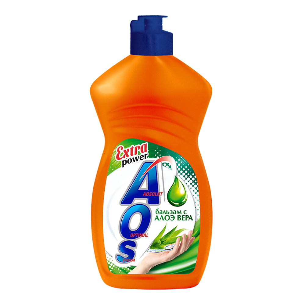 картинка Средство для мытья посуды АОS бальзам с алоэ вера, 450 мл 