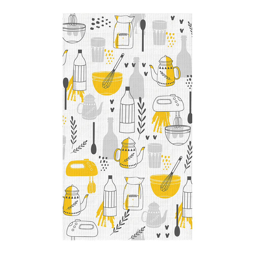 Полотенце кухонное Самойловский Текстиль 781077 рисунок Посуда 3, вафельное 45*60 см, в ассортименте