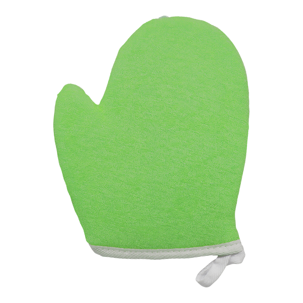 картинка Мочалка для тела ММ-02 рукавица, материал: лен, полиэстер 