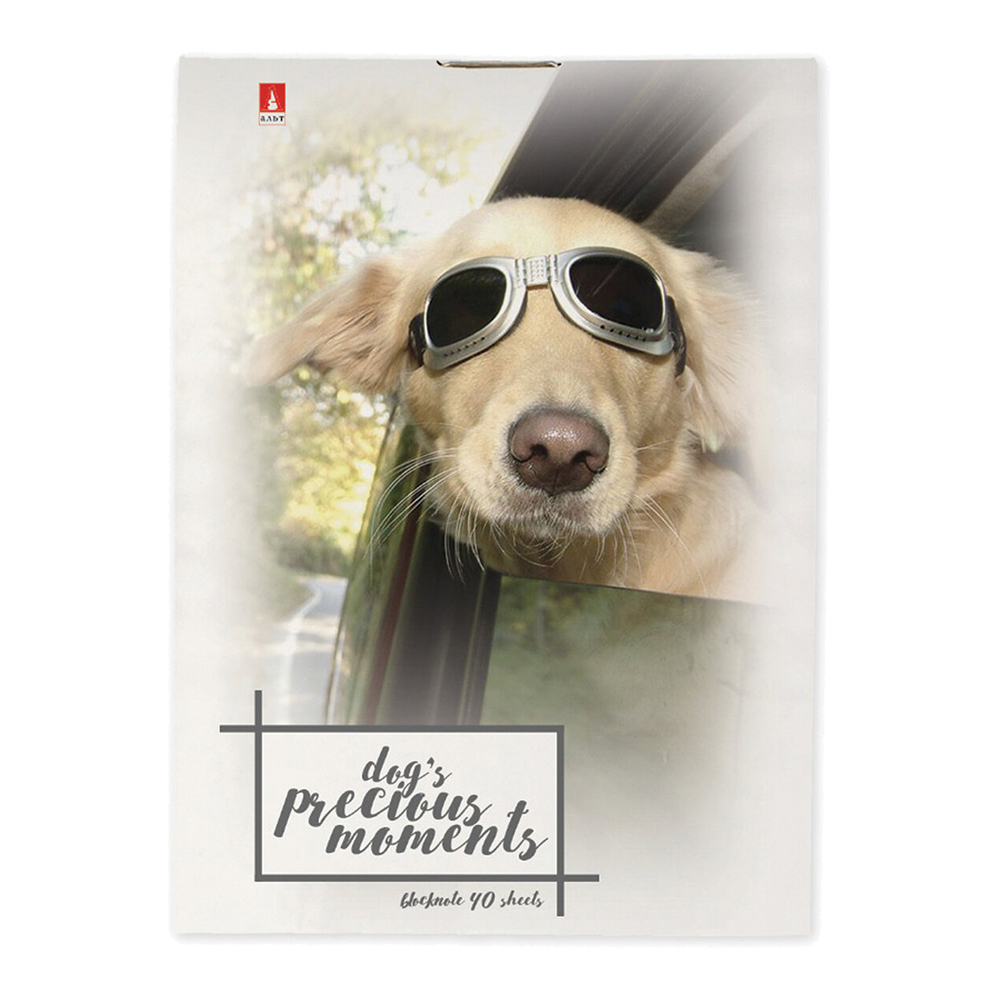 Блокнот Альт 111289 Щеночки, А7, скоба, в клетку, 40 листов