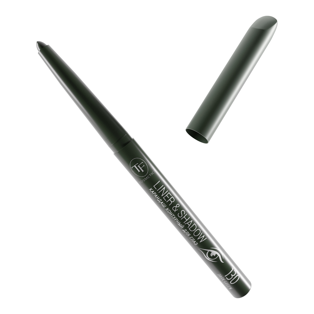 картинка Карандаш для глаз Triumf LINER&SHADOW автоматический, оливковый хаки, тон 130 