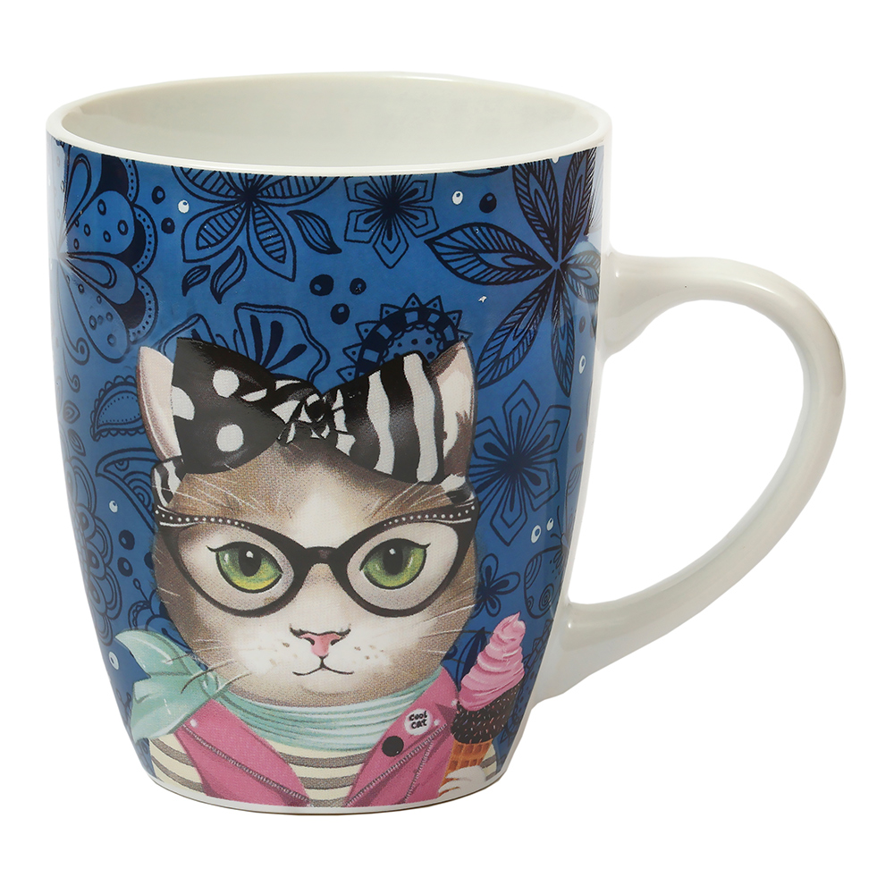 Кружка керамическая R03H/414 Котомания, 340 мл