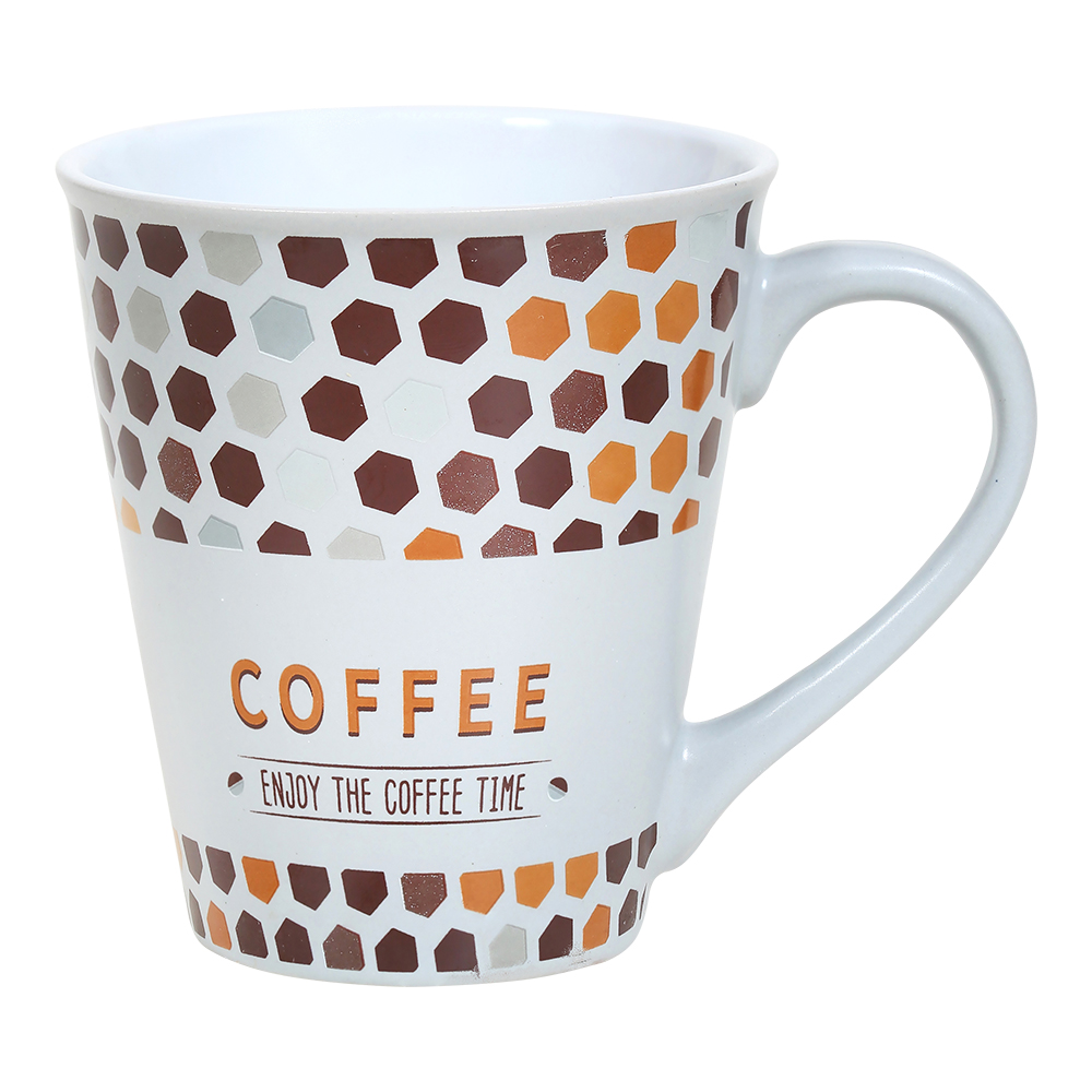 Кружка керамическая BRSD022-128277 Воронка, мозаика, 3 дизайна, 340 мл