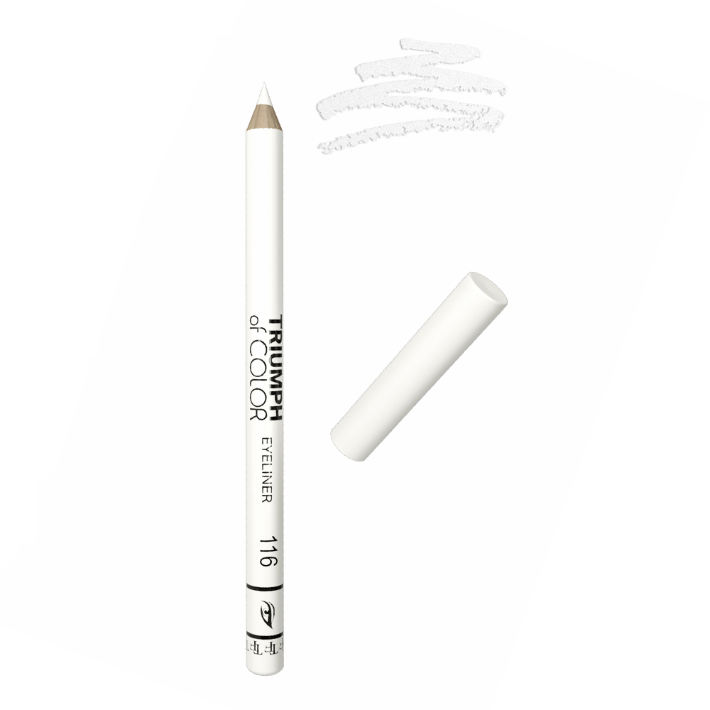 картинка Карандаш для глаз Triumf Of color eyeliner автоматический, перламутровый белый, тон 116 