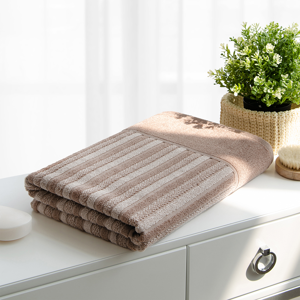 Полотенце махровое Самойловский Текстиль Сиена 790240 420г/м2 50*90 см, мокко/светло-бежевый