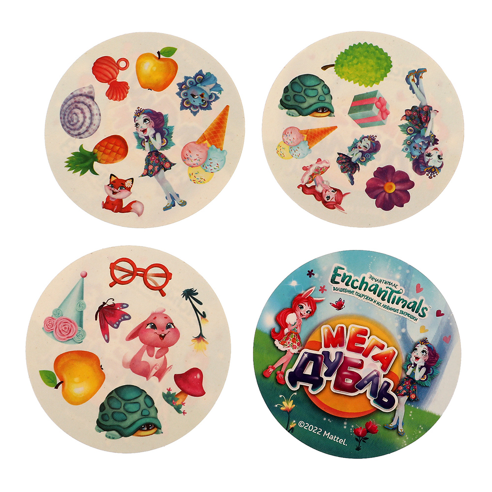 картинка Настольная игра Умные игры 4680107987365 Мега дубль, Энчантималс, 150*150*30 мм 