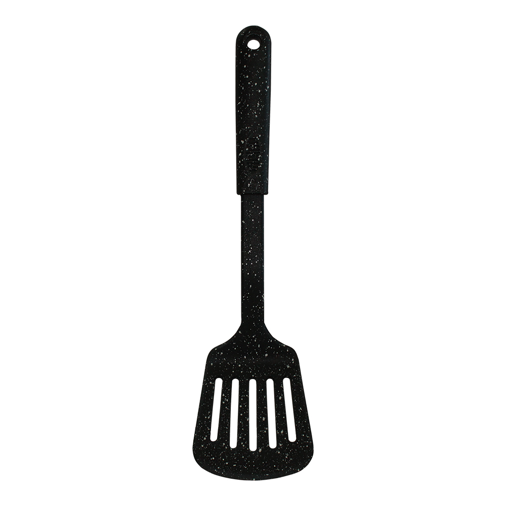 картинка Лопатка NKU-04 с прорезями, 32 см, тефлон, цвет черный 