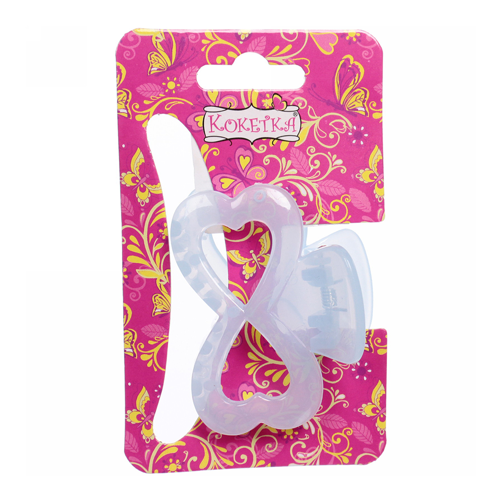 картинка Краб для волос 746-315 Глянец-Бант, на блистере 6 см, в ассортименте 