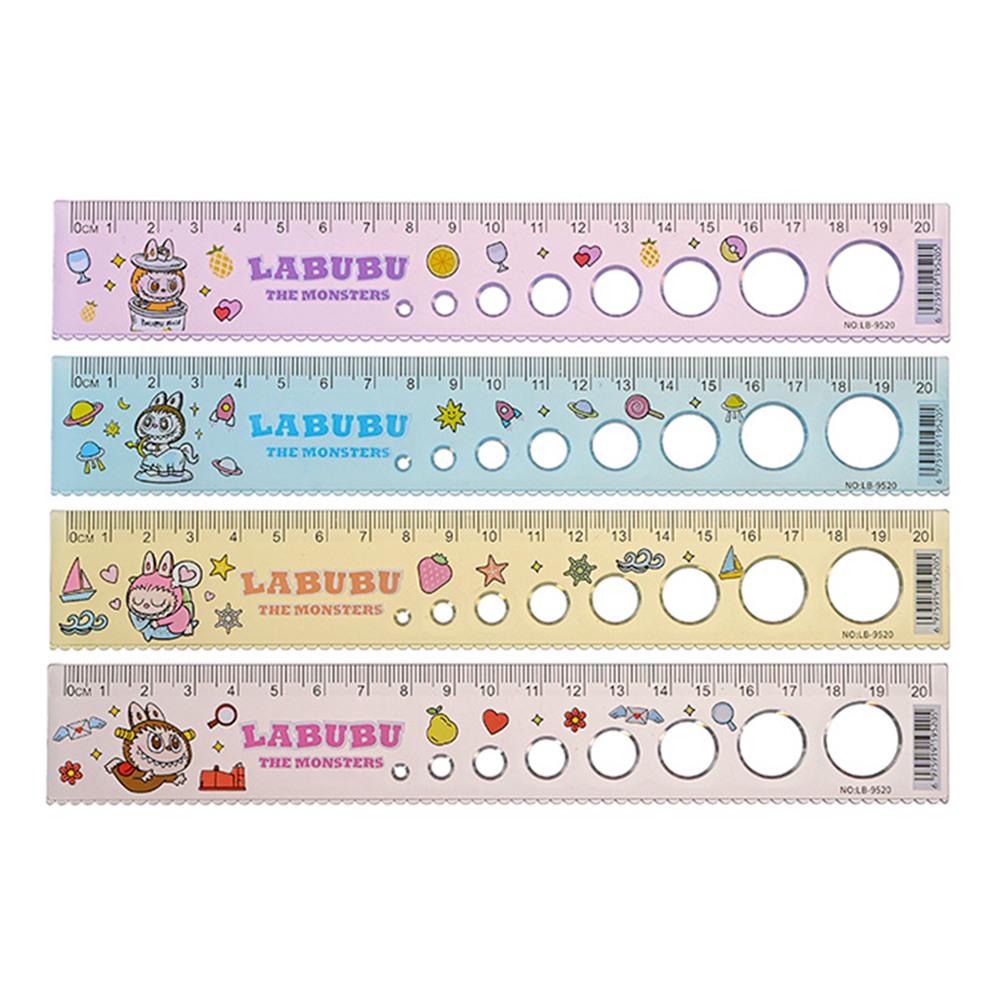 Линейка LB-9520 20 см, Зубастик, пластик, в ассортименте