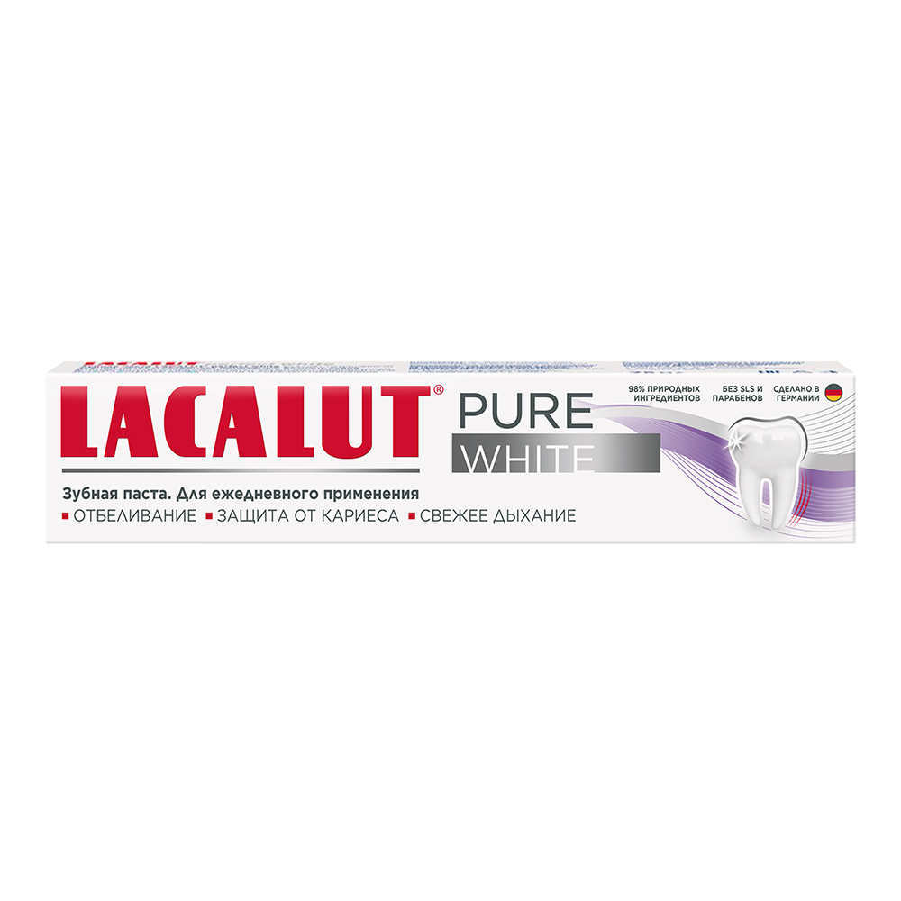 картинка Зубная паста Lacalut Pure white, 75 мл 