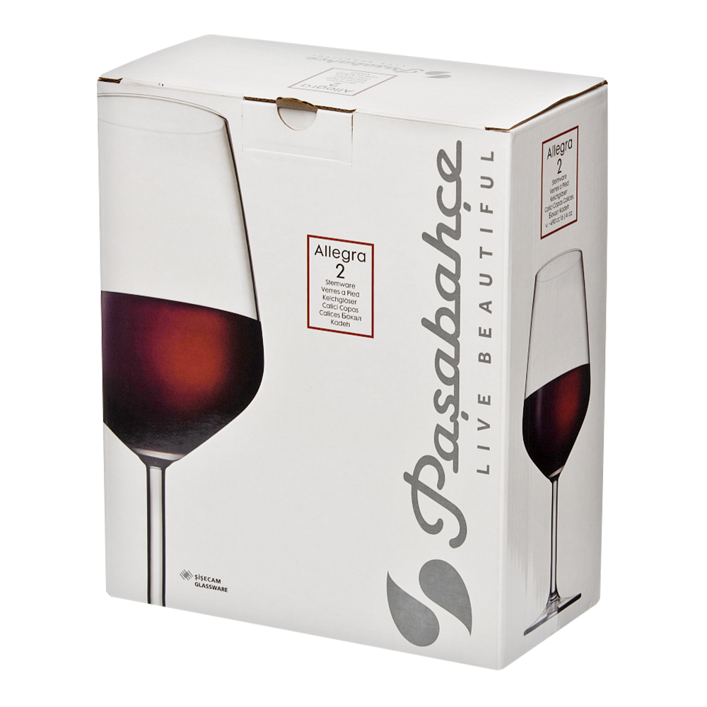 Набор фужеров Pasabahce 440065B Аллегра, для вина, прозрачный, стекло, 490 мл, 2 шт