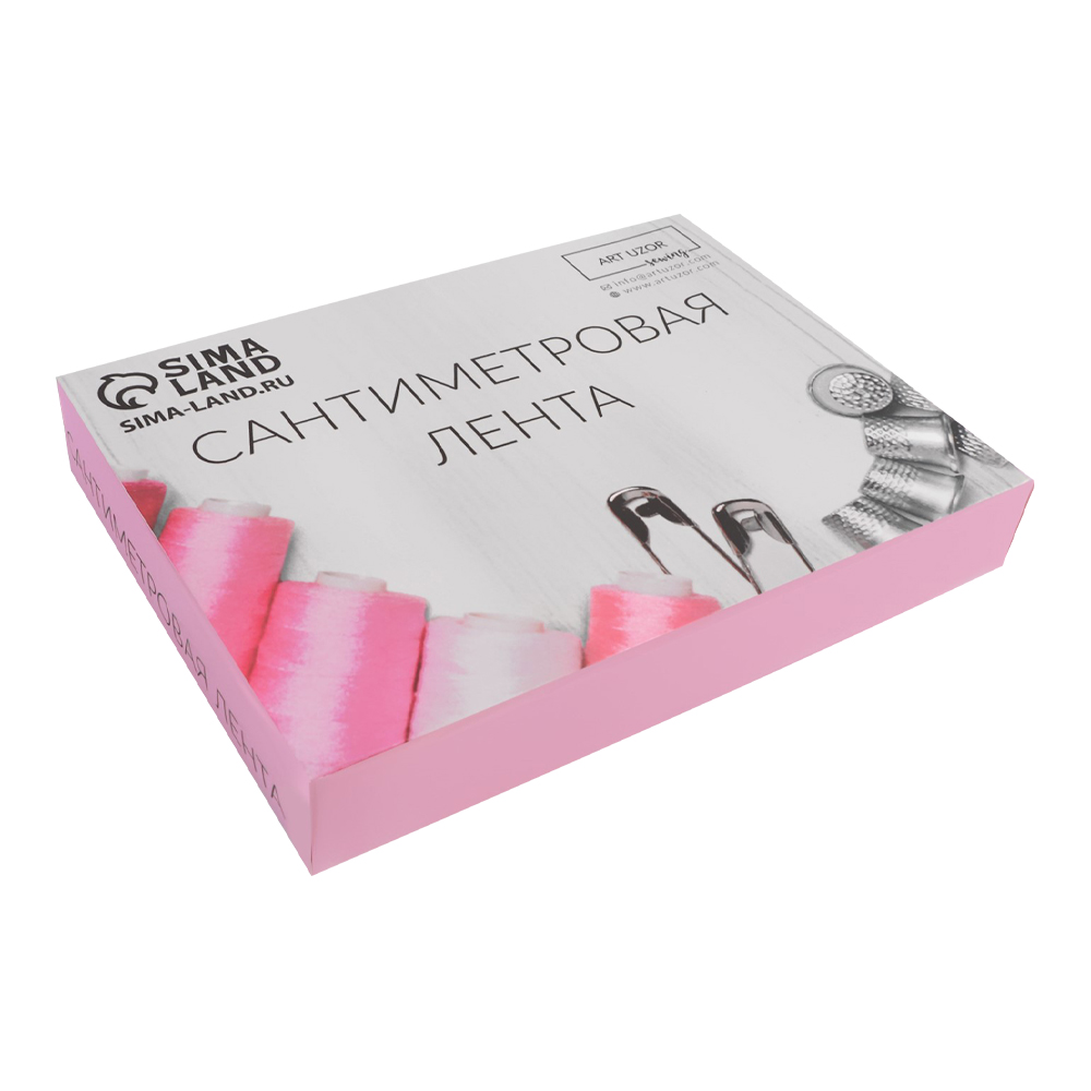 Сантиметр портняжный Арт Узор 600405 в футляре, 1,7*150 см, цвет: в ассортименте