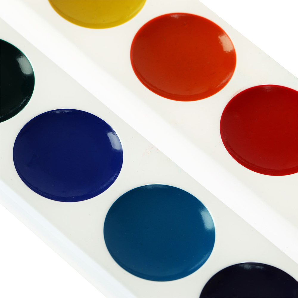 Краски Calligrata 4734245 акварельные, медовые, без кисти, картон, 12 цветов