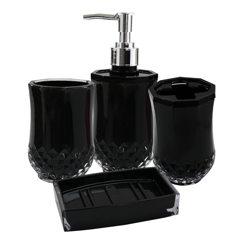 картинка Дозатор для мыла пластиковый NVT-123 Черный 