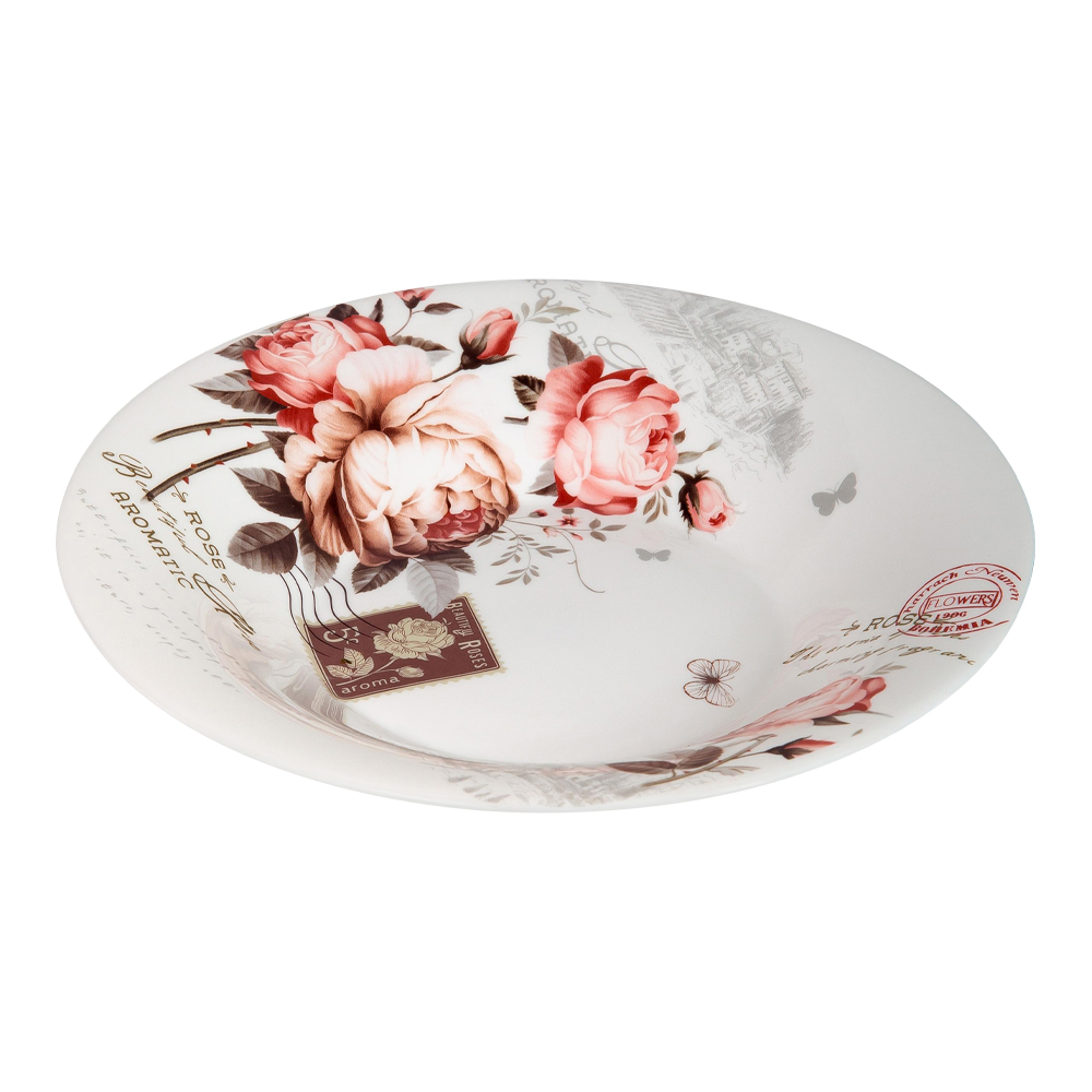 Тарелка Olaff 197-21018 глубокая, Жозефина 22 см, стеклокерамика