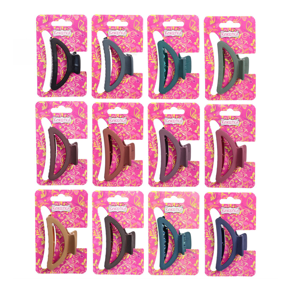 картинка Краб для волос 746-306 Style Matte, трапеция 6,5 см, в ассортименте 