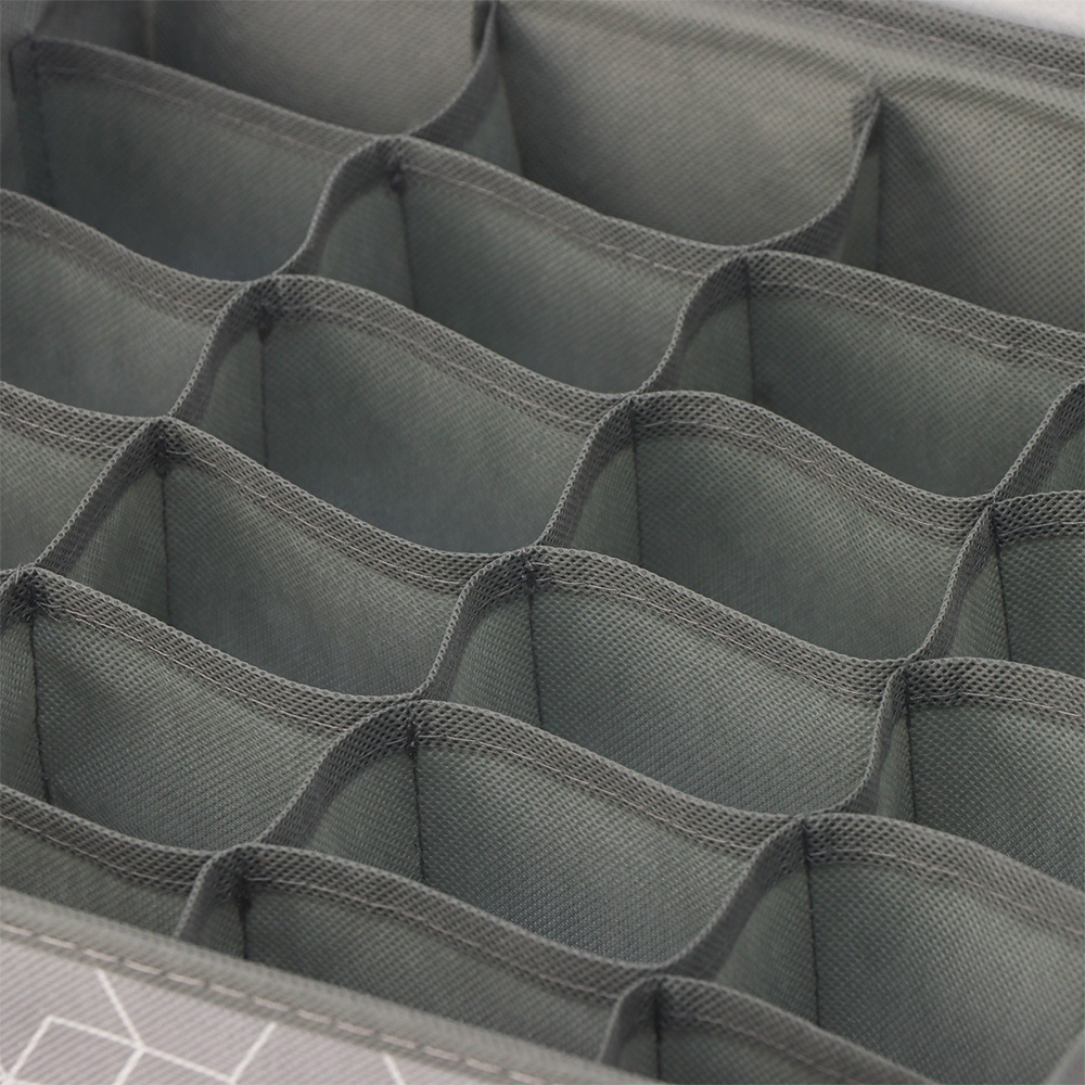 Кофр Доляна7530150 для хранения белья Фора, 24 ячеек 30*33*10 см, серый