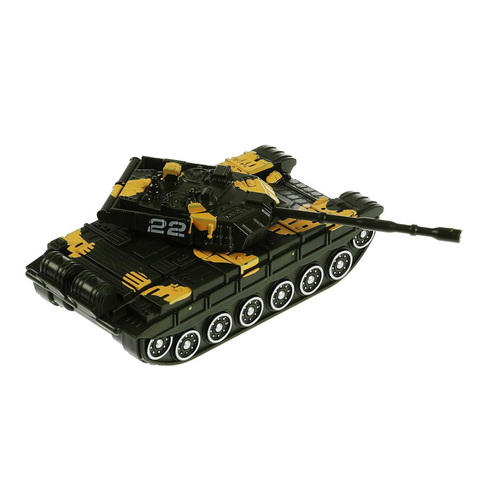 картинка Машина 2107C127-R Технопарк инерционная, подвижные детали, Танк, 12 см, металл, в ассортименте 