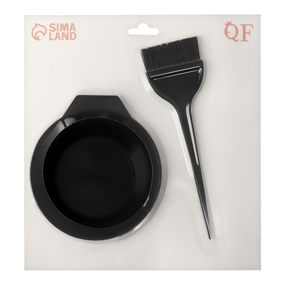 картинка Набор для окрашивания волос 3519191 2 предмета (чашка, кисть ), черный 