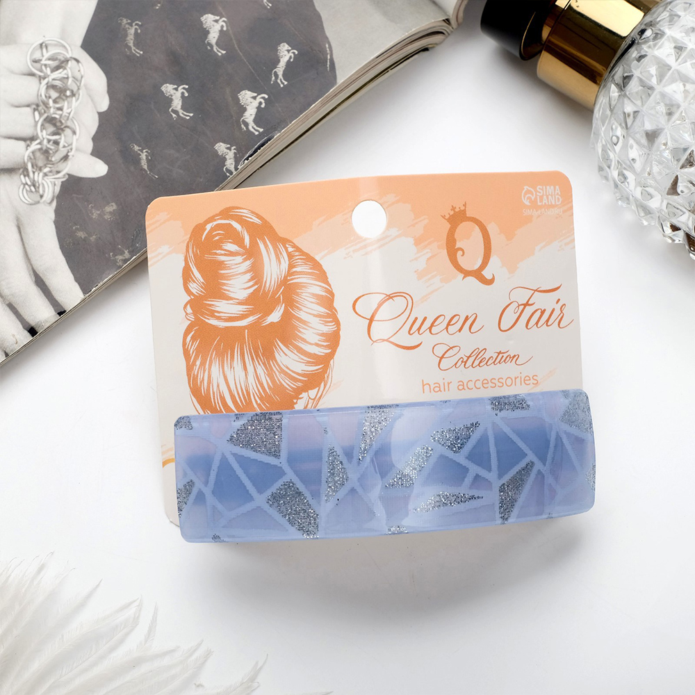 картинка Заколка-автомат для волос Queen fair 4447069 Графика, 9 см, в ассортименте 