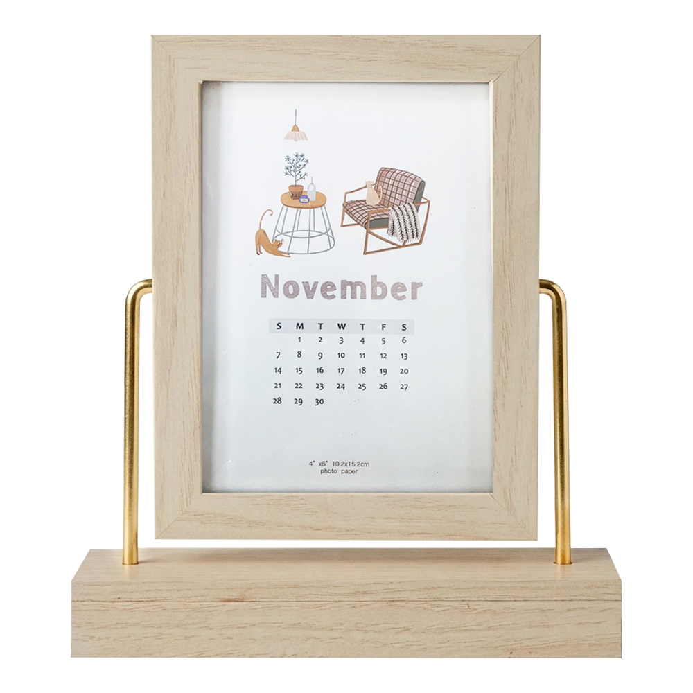картинка Рамка для фото FR-25/2 двусторонняя, цвет: бежевый, 10*15 см 