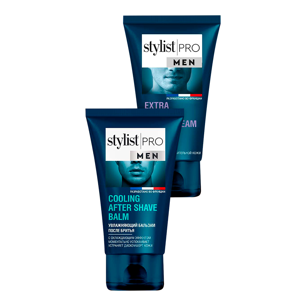 картинка Набор подарочный №183 Stylist Pro Men Твоя игра, твои правила (бальзам после бритья + крем для бритья) 