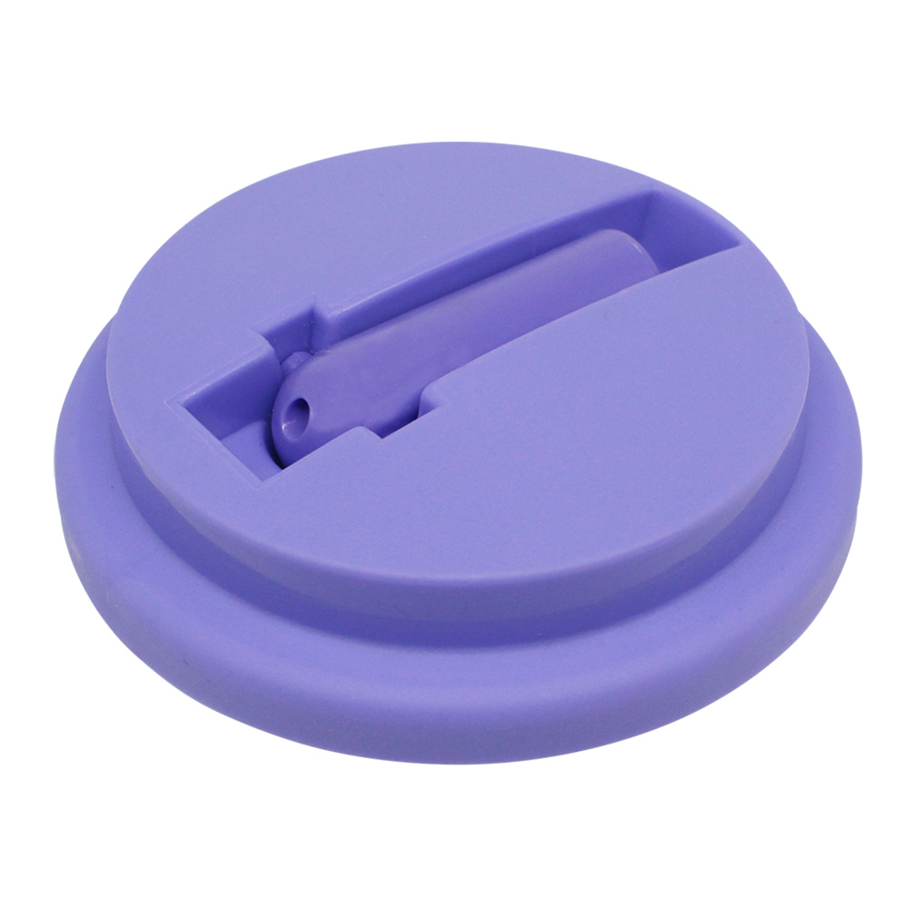 Стакан E-022A с трубочкой, пластик, фиолетовый, 0,5 л