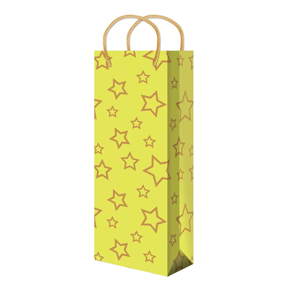 Пакет подарочный для бутылок В-417/418/419/4120/421 Клетка 12,3*36,2*7,8 см, в ассортименте