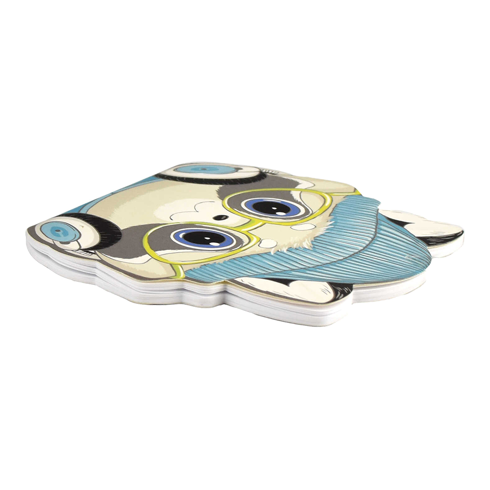 Блокнот Феникс 67598 Модный енот, фигурная вырубка, 120*117мм, 30 листов