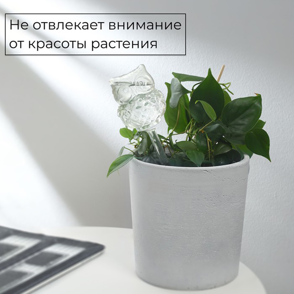 картинка Автополив Greengo 10120775 для комнатных растений Сова ПВХ 200 мл 
