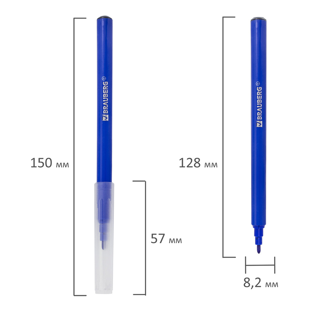 Фломастеры Brauberg 152199 PREMIUM вентилируемый колпачок в тубе, 24 цвета