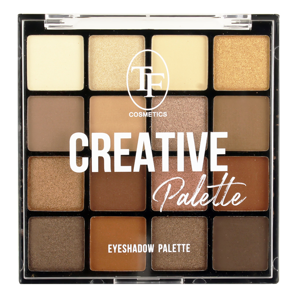 картинка Тени для век Triumf Creativa Palette палетка 16 оттенков, классический коричневый, тон 02 