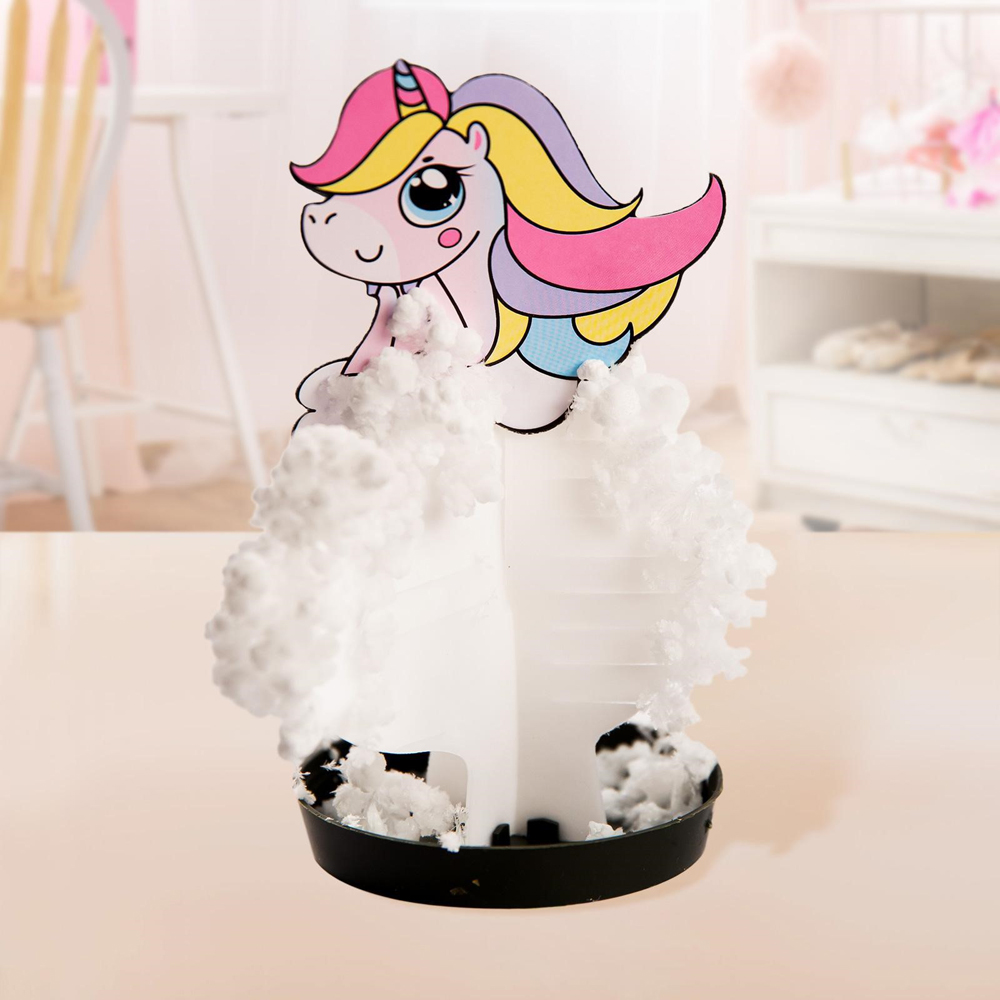 картинка Набор для выращивания кристаллов Эврики 4828449 Опыты. Чудесные кристаллы. Единорог, белый 