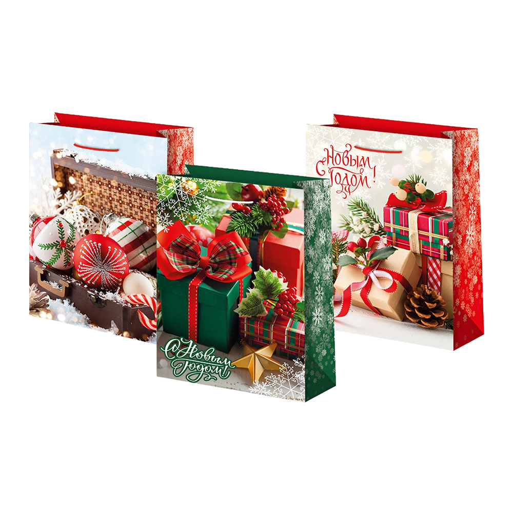 Пакет подарочный Ч45273 новогодний 14*20 см