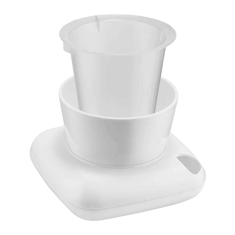 картинка Кашпо ФэшнКШ-9443, пластик, белый, 3,5 л 