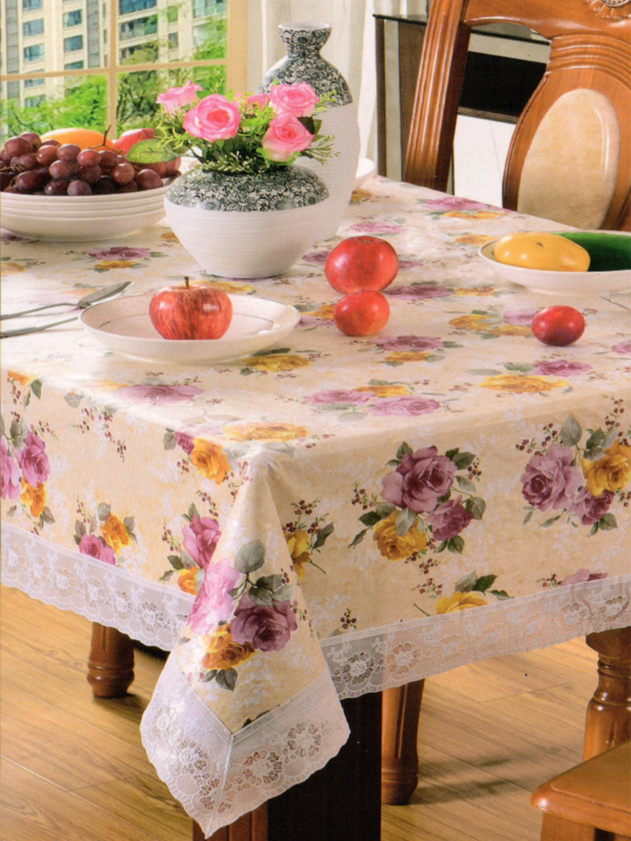 Скатерть SKS-08 Париж 120*152 см, полиэстер, в ассортименте