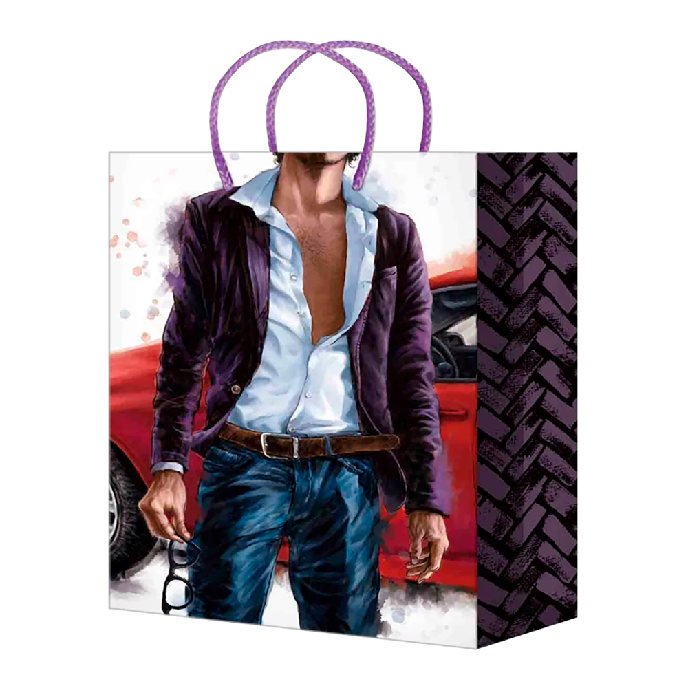 Пакет подарочный XL-585/586/587/588/589 Мужская 32*44*10 см, в ассортименте