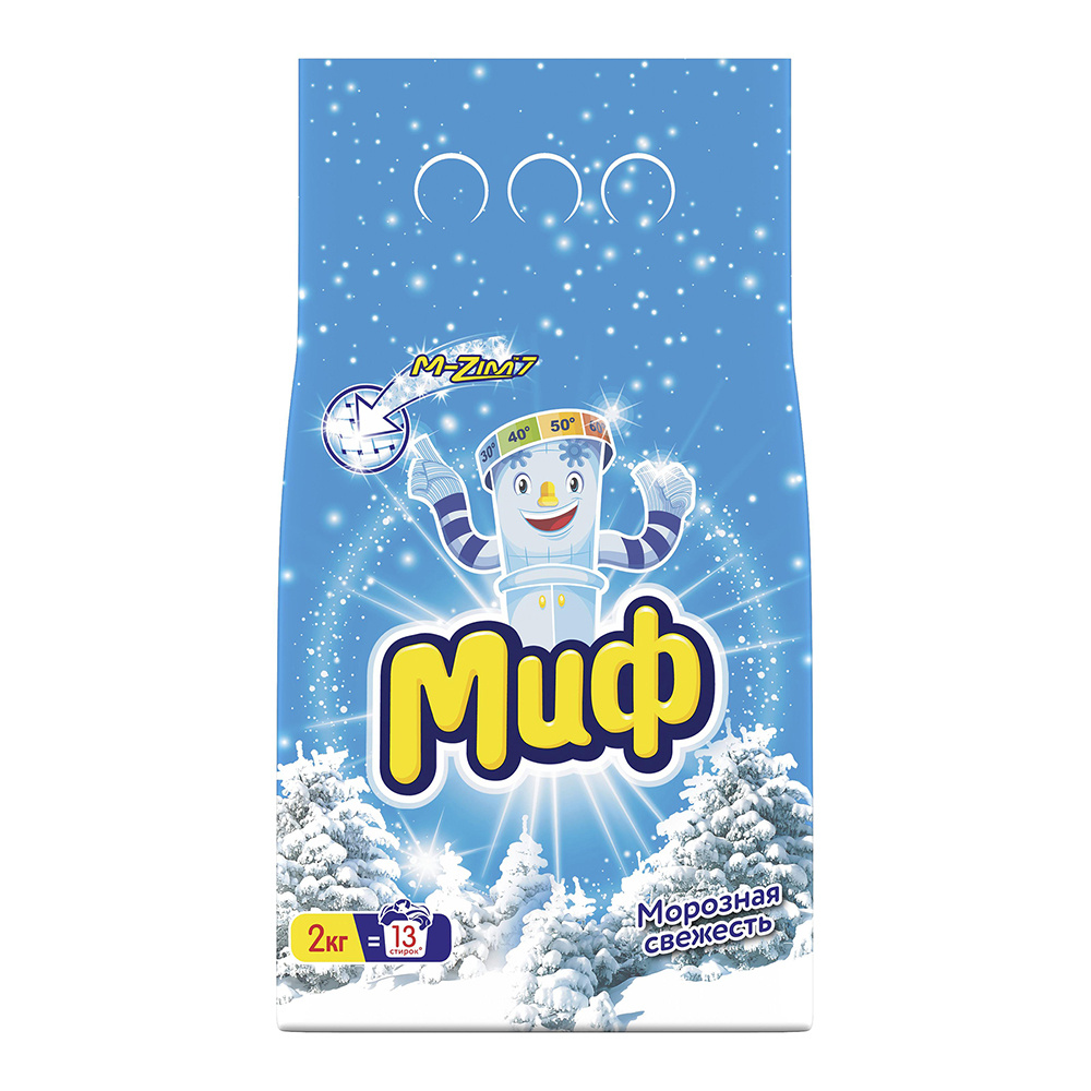 картинка Стиральный порошок Миф Морозная свежесть, автомат, 2 кг 