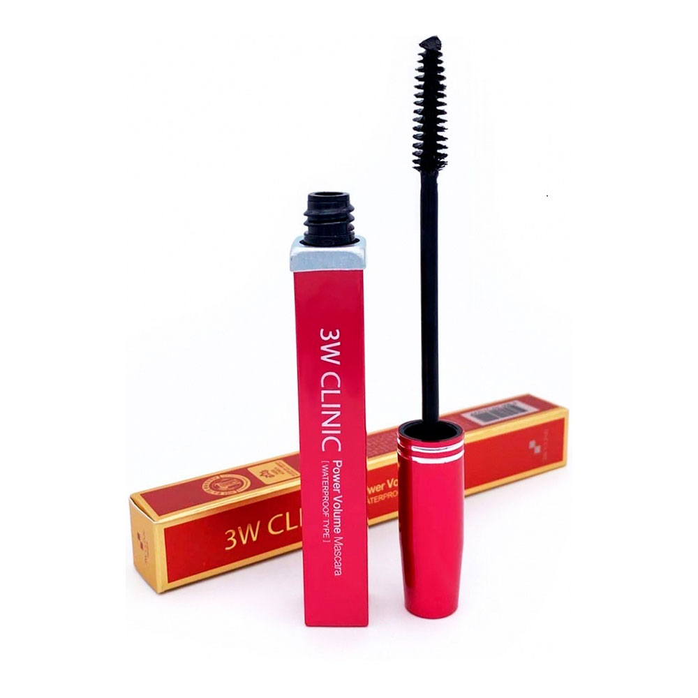 картинка Тушь для ресниц 3w Clinic Водостойкая для объема, черная 