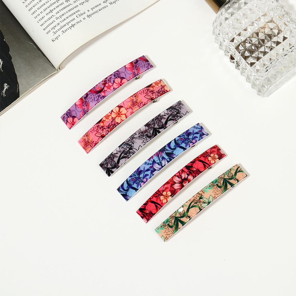 картинка Заколка-автомат для волос Queen fair 3472992 Цветочный бриз, 8,3 см, микс 