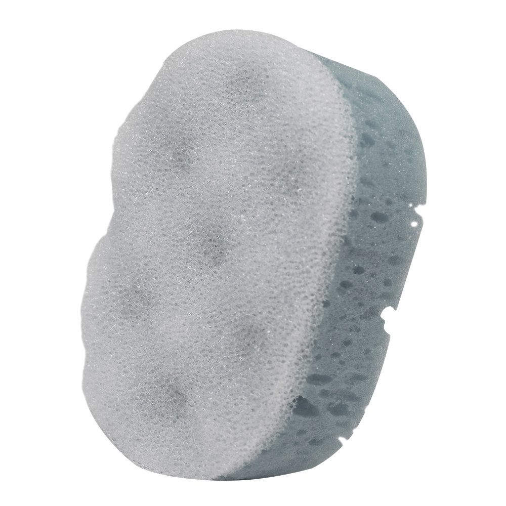 картинка Губка для тела Ладушки ГДТ9014 с массажным слоем овальная, серый 