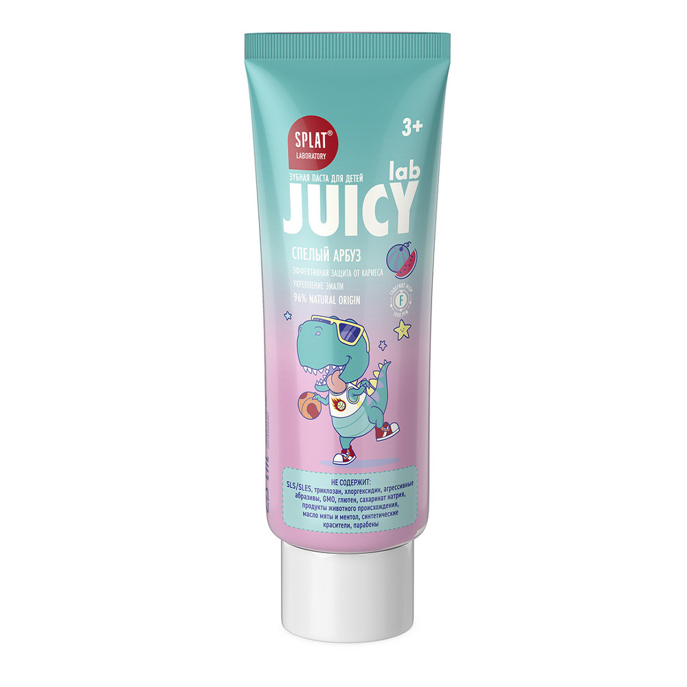 картинка Зубная паста Splat JUICY LAB, Спелый арбуз, с фтором 3+, 55 мл 
