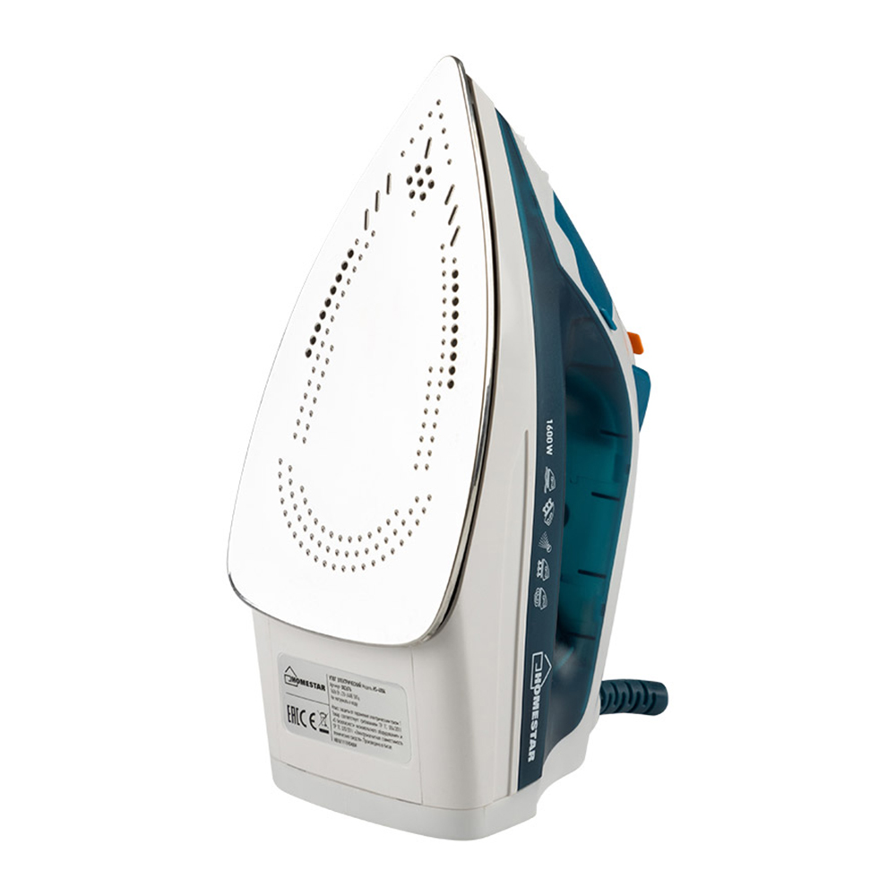 Утюг HomeStar 002676 HS-4004, стальная подошва, голубой, 1600 Вт
