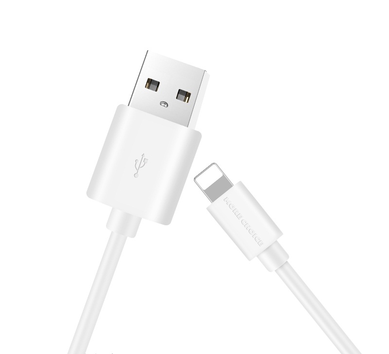 картинка Дата-кабель для зарядки MoreChoice K13i USB для Lightning 8-pin 2.4А, белый, 1 м 