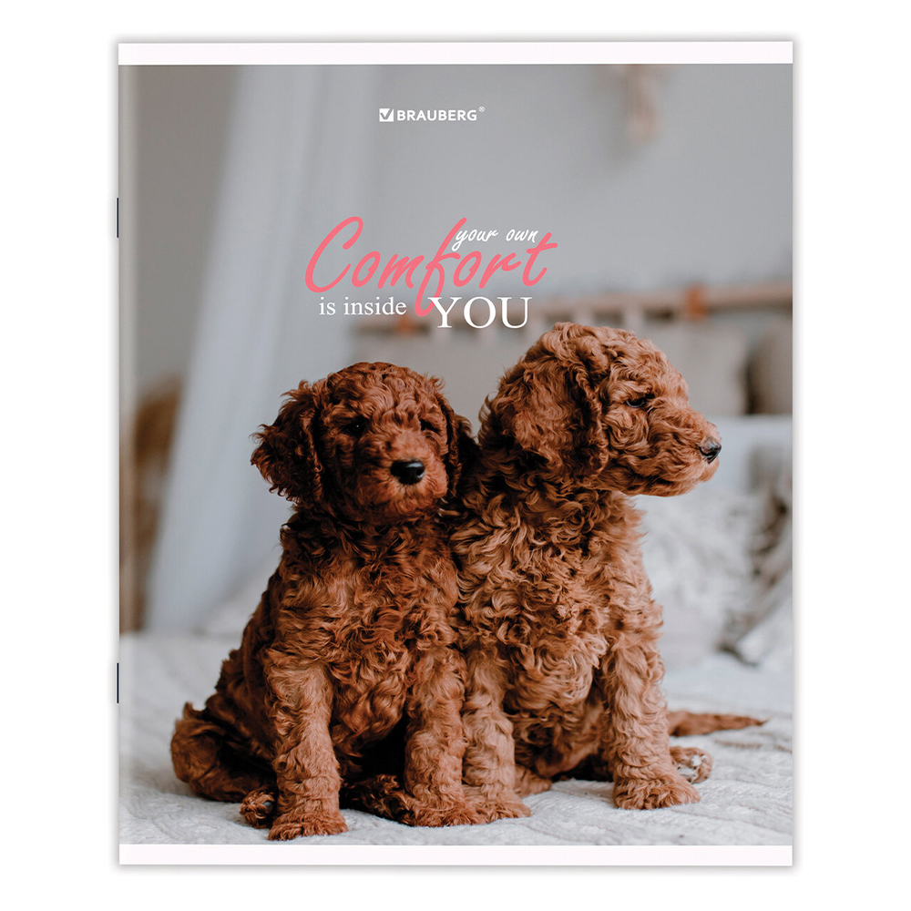 Тетрадь Brauberg 404386 48 листов, линия, Питомцы, А5, 5 дизайнов