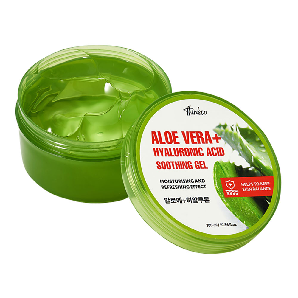 Гель для тела и лица Thinkco универсальный с экстрактом алоэ и гиалуроновой кислотой, 300 мл