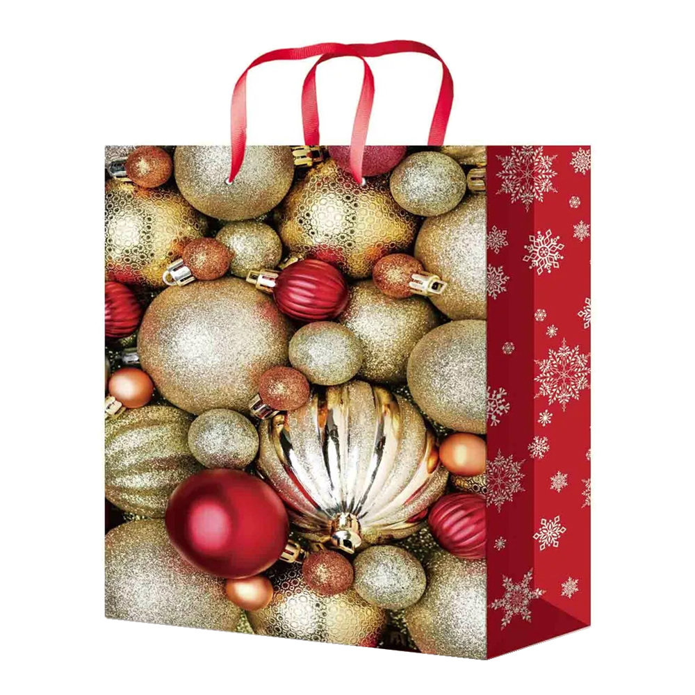 Пакет подарочный XL-519/520/521/522/523 Новогодний 32*44*10 см, микс