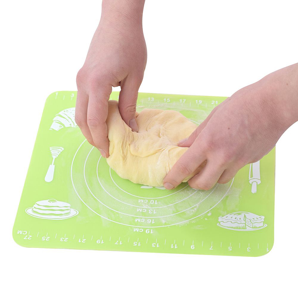 картинка Коврик для кухни Мультидом DH80-134 кулинарный с разметкой 29*26 см, силикон, 3 дизайна 