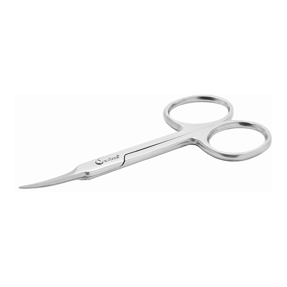 картинка Ножницы маникюрные Kaizer 404033 закругленные для кутикулы, лезвия 20 мм,, цвет матовое серебро 