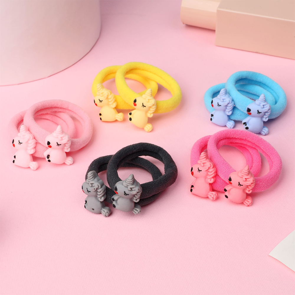 картинка Резинка для волос Выбражулька 4623333 Веселые зверушки, единорог, в ассортименте, 2 шт 
